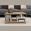 Sultan Tekerli Orta Sehpa 86,5x50 cm Atlantik Çam resmi