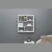 Myra09 5 Bölmeli Modern Duvar Rafı Mutfak Rafı Mat Beyaz resmi