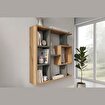 Yegane Çift Kullanımlı Duvar Rafı / Mini Kitaplık — Çam & Antrasit resmi