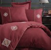 Picture of Hobby Elegant Zeugma Claret Red - Double Embroidered Satin Duvet Cover Set