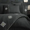 Picture of Hobby Elegant Zeugma Black - Double Embroidered Satin Duvet Cover Set