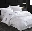 Picture of Hobby Elegant Olimpos White - Double Embroidered Satin Duvet Cover Set