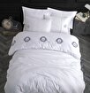 Picture of Hobby Elegant Olimpos White - Double Embroidered Satin Duvet Cover Set