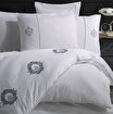 Picture of Hobby Elegant Olimpos White - Double Embroidered Satin Duvet Cover Set