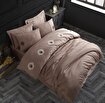 Picture of Hobby Elegant Olimpos Brown - Double Embroidered Satin Duvet Cover Set