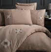Picture of Hobby Elegant Olimpos Brown - Double Embroidered Satin Duvet Cover Set