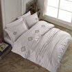 Picture of Hobby Premium Azra Beige - Poplin Double Embroidered Duvet Cover Set