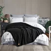 Picture of Hobby Double New Fancy Blanket Set - Anthracite