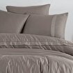 Picture of Hobby Çift Kişilik 300 TC Tencel Düz Saten Nevresim Takımı - Kahve
