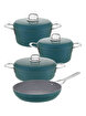 Hascevher Clarissa 7 Pcs Granit Elmas Tencere Seti (18/22Ten/26Kar/26Tv)	Renk: SU YEŞİLİ   . ürün görseli