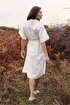JOJOMIA Natura Kısa Kollu Şal Yaka Çizgili Kadın Sabahlık / Kimono - BEJ. ürün görseli