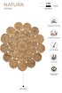 Picture of Koza Carpet Natura Hand Woven Jute Bohemian Style Authentic Living Room Living Room Corridor Bedroom Natural Carpet 00003A 90 x 90
