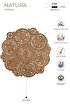 Picture of Koza Carpet Natura Hand Woven Jute Bohemian Style Authentic Living Room Living Room Corridor Bedroom Natural Carpet 00004A 90 x 90