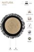 Picture of Koza Carpet Natura Hand Woven Jute Bohemian Style Authentic Living Room Living Room Corridor Bedroom Natural Carpet 00005A 90 x 90
