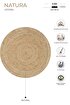 Picture of Koza Carpet Natura Hand Woven Jute Bohemian Style Authentic Living Room Living Room Corridor Bedroom Natural Carpet 00008A 90 x 90
