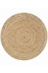 Picture of Koza Carpet Natura Hand Woven Jute Bohemian Style Authentic Living Room Living Room Corridor Bedroom Natural Carpet 00008A 90 x 90