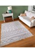 Picture of Koza Home Duo White Beige Double Sided Washable Woven Rug 23001A 80 x 150