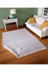 Picture of Koza Home Duo White Gray Double Sided Washable Woven Rug 23001A 60 x 100