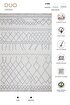 Picture of Koza Home Duo White Gray Double Sided Washable Woven Rug 23001A 60 x 100