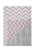 Picture of Koza Home Duo White Pink Double Sided Washable Woven Rug 23002A 60 x 100