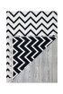Picture of Koza Home Duo White Black Double Sided Washable Woven Rug 23002A 60 x 100
