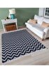 Picture of Koza Home Duo White Black Double Sided Washable Woven Rug 23002A 60 x 100