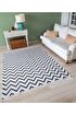 Picture of Koza Home Duo White Black Double Sided Washable Woven Rug 23002A 60 x 100