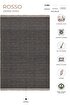 Picture of Koza Halı Rosso Black Woven Sisal Rug Jute Carpet Kilim Living Room Bedroom Hallway Carpet 23033A 60 x 100