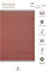 Picture of Koza Halı Rosso Red Woven Sisal Rug Jute Carpet Kilim Living Room Sitting Room Bedroom Hallway Rug 23033A 60 x 100