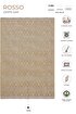 Picture of Koza Halı Rosso Yellow Woven Sisal Rug Jute Rug Kilim Living Room Sitting Room Bedroom Hallway Rug 23037A 60 x 100
