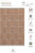 Picture of Koza Halı Rosso Orange Woven Sisal Rug Jute Rug Kilim Living Room Sitting Room Bedroom Hallway Rug 23043A 60 x 100
