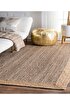 Picture of Koza Carpet Natura Hand Woven Jute Bohemian Style Authentic Living Room Living Room Corridor Bedroom Natural Carpet 00020A 90 x 150