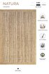 Picture of Koza Carpet Natura Hand Woven Jute Bohemian Style Authentic Living Room Living Room Corridor Bedroom Natural Carpet 00020A 90 x 150