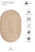 Picture of Koza Carpet Natura Hand Woven Jute Bohemian Style Authentic Living Room Living Room Corridor Bedroom Natural Carpet 00024A 120 x 180
