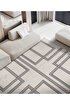 Picture of Koza Carpet Koza Premium Amour Cream Carpet Living Room Sitting Room Bedroom Hallway Machine Carpet 53091 78 x 150