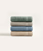 Picture of Koza Home Likya 100% Cotton Border 4-Piece Face Dowry Towel Set 1003A Standard