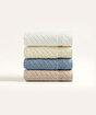 Picture of Koza Home Likya 100% Cotton Jacquard Border Cross Striped 4-Piece Face Dowry Towel Set 1012A Standard