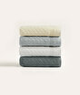 Picture of Koza Home Likya 100% Cotton Jacquard Border Cross Striped 4-Piece Face Dowry Towel Set 1013A Standard