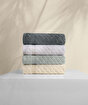 Picture of Koza Home Likya 100% Cotton Jacquard Border Cross Striped 4-Piece Face Dowry Towel Set 1013A Standard