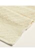Picture of Koza Home Likya 100% Cotton Jacquard Border Cream 2-Piece Dowry Towel Set Cross Striped 1018A 70 x 140 - 50 x 90