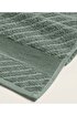 Picture of Koza Home Likya 100% Cotton Jacquard Border Green 2-Piece Dowry Towel Set Cross Striped 1015A 90 x 150 - 50 x 90