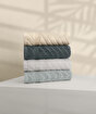 Picture of Koza Home Likya 100% Cotton Jacquard Border Herringbone 4-Piece Face Dowry Towel Set 1024A Standard