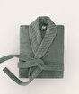 Picture of Koza Home Likya 100% Cotton Green Dowry Bathrobe Set of 2 1 Bathrobe 1 Towel 1050A L-XL