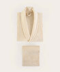 Picture of Koza Home Likya 100% Cotton Salmon-Cream 4-Piece Dowry Family Bathrobe and Towel Set 2 Bathrobes 2 Towels 1062A Standard