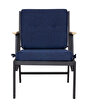 Picture of Koza Home Mist Navy Blue Single Garden Chair Black Skeleton 6004 Single