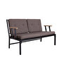 Picture of Koza Home Mist Brown Double Garden Chair Black Frame 6006 Double