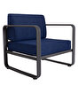 Picture of Koza Home Nea Single Navy Blue Garden Chair Anthracite Frame 7004 Single