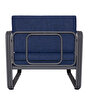 Picture of Koza Home Nea Single Navy Blue Garden Chair Anthracite Frame 7004 Single