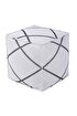 Picture of Koza Home Keyf Beige Black Pouf P58582A 50 x 50