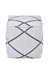 Picture of Koza Home Keyf Beige Black Pouf P58582A 50 x 50